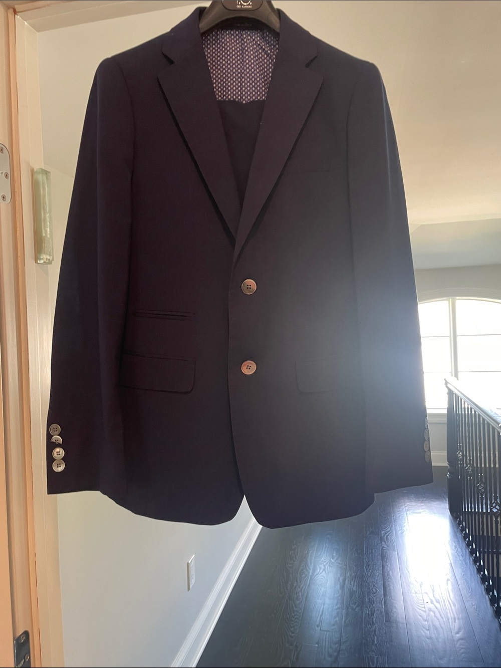 Men's Classic Navy Two-Button Blazer